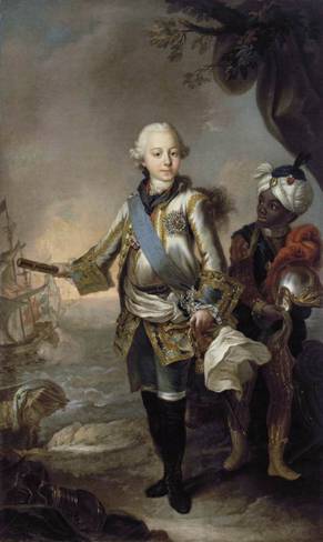 Grand Duke Pavel Petrovich  ca. 1765  	by Stefano Torelli 1712-1784 	State Hermitage Museum St. Petersburg